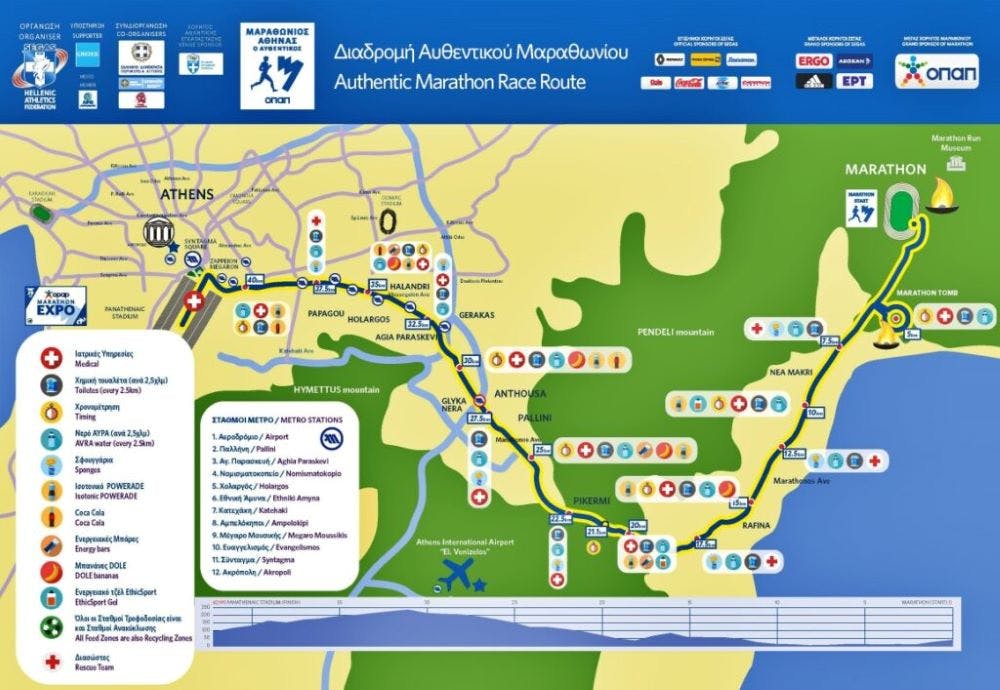 Οι χάρτες και οι διαδρομές του 39ου Αυθεντικού Μαραθωνίου Αθήνας runbeat.gr